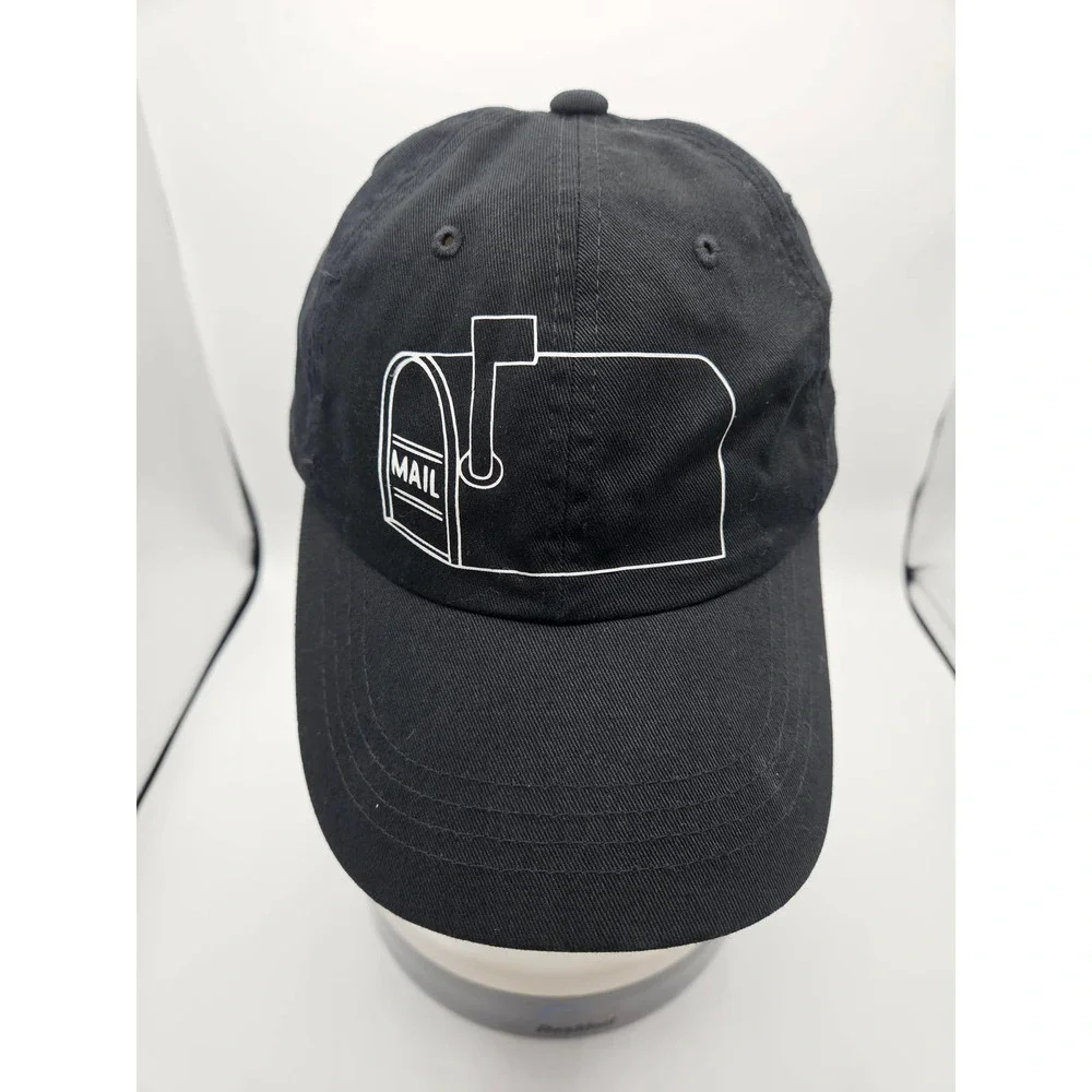 The Classics Mailbox Silhouette 100% Cotton Adjustable Cap Hat‎ Black White